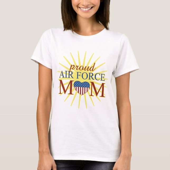 Camiseta Mamá orgullosa de la fuerza aérea (Anverso)