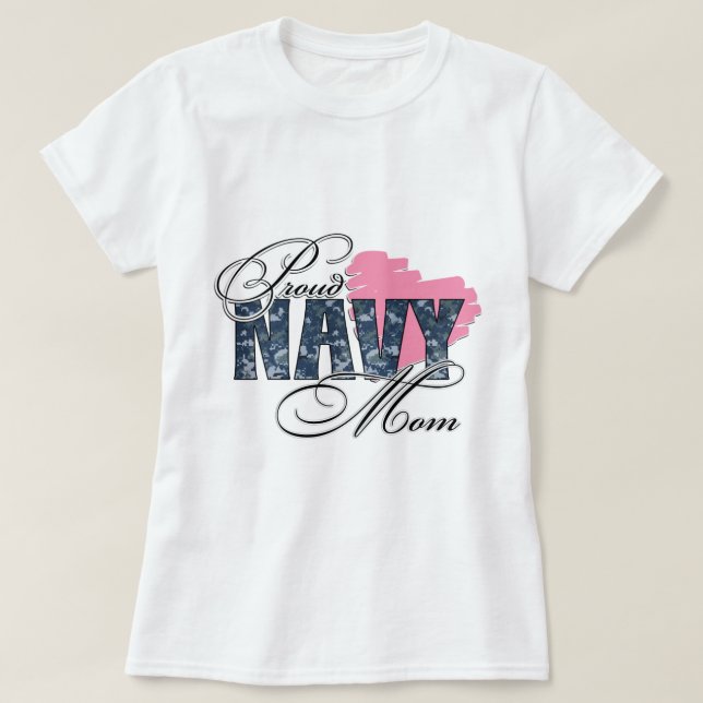 Camiseta Mamá orgullosa de la marina de guerra (Diseño del anverso)