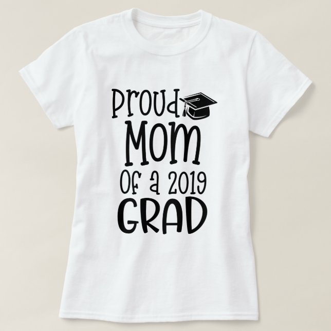 Camiseta Mamá orgullosa de un regalo 2019 del mayor del (Diseño del anverso)