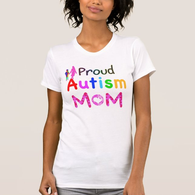 Camiseta Mamá orgullosa del autismo (Anverso)