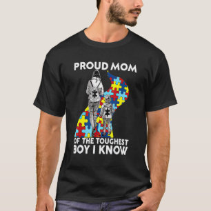 Camiseta Mamá Orgullosa Del Chico Más Fuerte Que Conozco Co