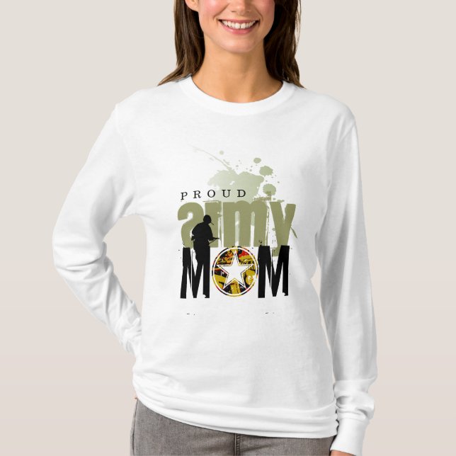 Camiseta Mamá orgullosa del ejército (Anverso)