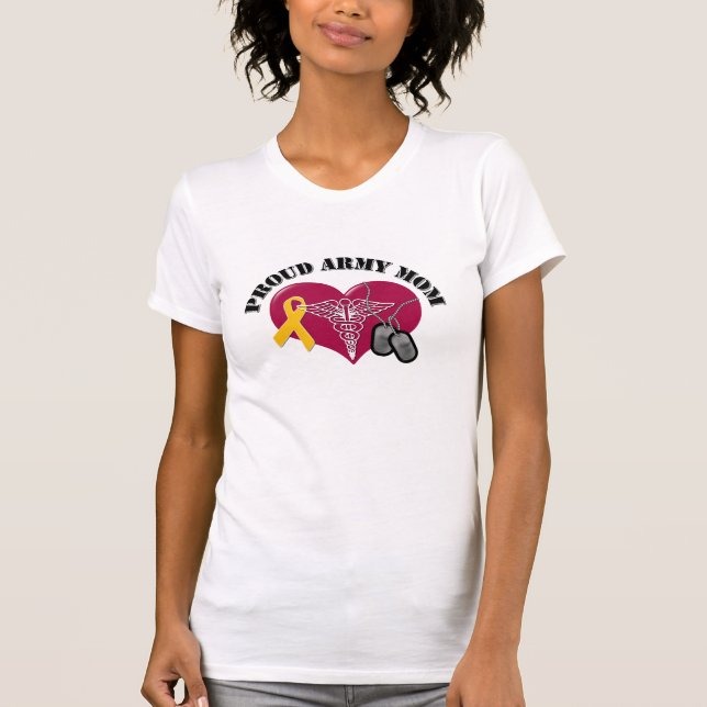 Camiseta Mamá orgullosa del médico del ejército (Anverso)