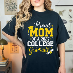 Camiseta Mamá Orgullosa Divertida Graduada 2027 Celebración