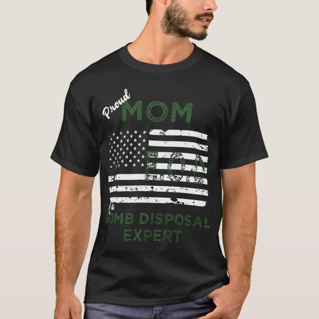 Camiseta mamá orgullosa EOD de un experto en eliminación de (Anverso)