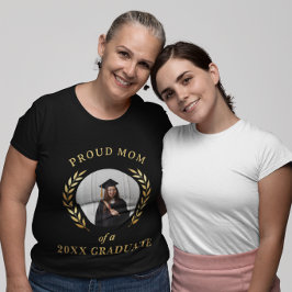 Camiseta Mamá Orgullosa Personalizada de un Graduado Foto G