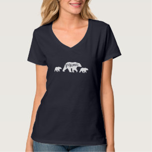 Camiseta Mamá osa con dos cachorros - el día de la madre