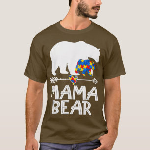Camiseta Mama Oso Autismo Mamá Conciencia Pieza de rompecab
