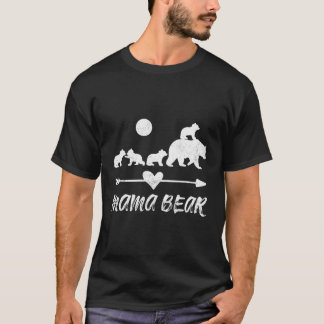 Camiseta Mamá Oso Con Cuatro Cubos De Oso