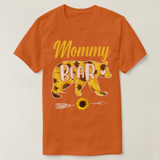 Camiseta Mamá oso girasol madre familia padre (Diseño del anverso)