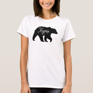 Camiseta Mama oso negro y blanco
