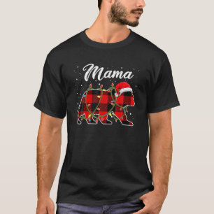 Camiseta Mamá oso rojo búfalo juguete bono mamá oso pijama