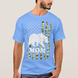 Camiseta Mamá osos camping Camuflaje de senderismo American