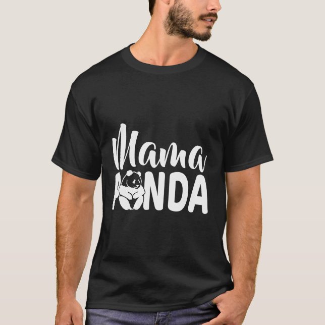 Camiseta Mama Panda Para Mamá (Anverso)