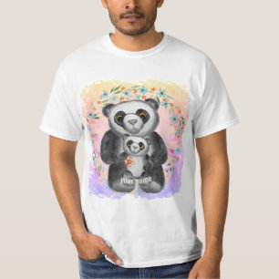 Camiseta Mamá Panda personalizado de amor de oso