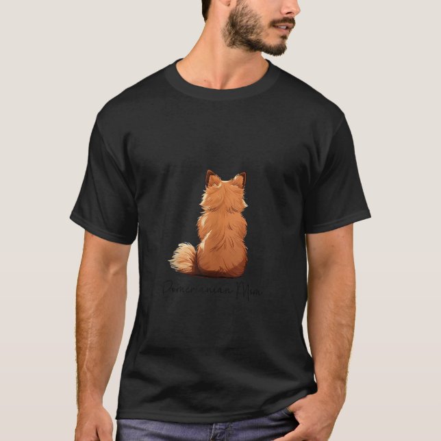 Camiseta Mamá panomerana cute perro ama a las mujeres mamás (Anverso)