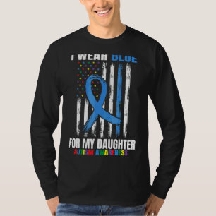 Camiseta Mamá Papá Azul Por Mi Hija Autismo Conciencia Amer