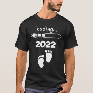 Camiseta Mamá Papá cargando 2022 Papi Futuro Mamá Bebé Anno