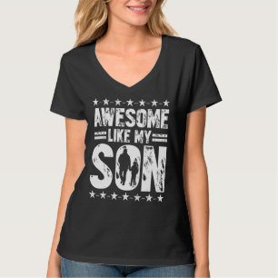 Camiseta Mamá papá cita alucinante como mi hijo feliz D de