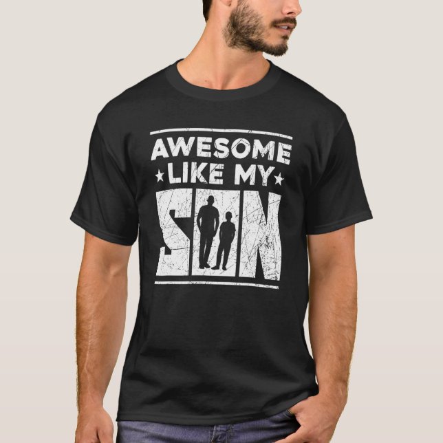 Camiseta Mamá papá cita alucinante como mi hijo feliz D de  (Anverso)