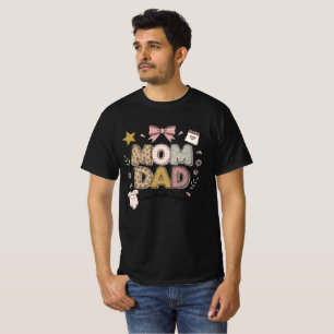 Camiseta Mamá Papá Comienza Nuevo Capítulo Diseño de Bebé A