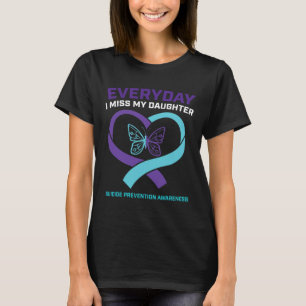 Camiseta Mamá papá Miss Hija Prevención de Conciencia Suici