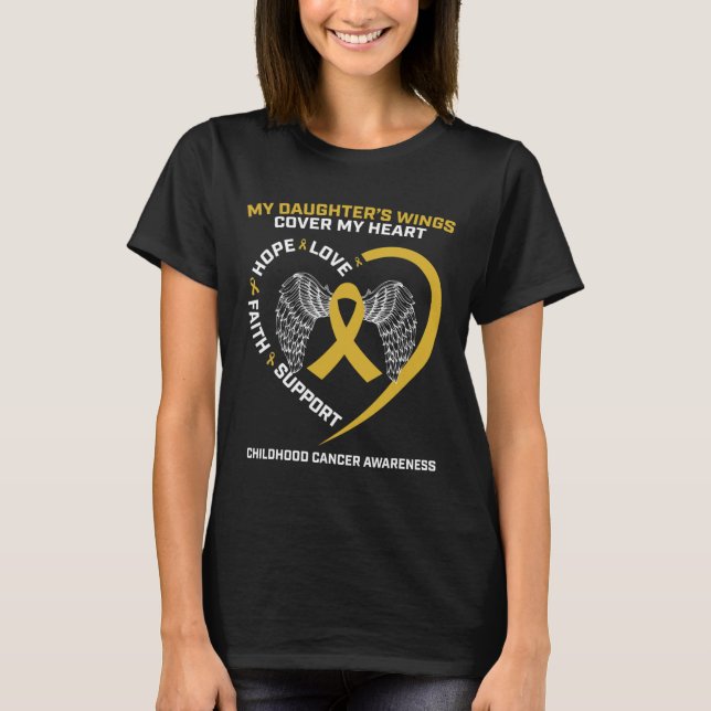 Camiseta Mamá Papá Mujeres Hombres Hombres Hija Cáncer Infa (Anverso)