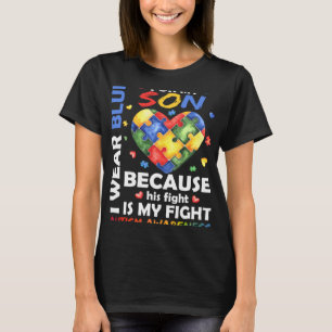 Camiseta Mamá Papá Que Llevo Azul Para Mi Hijo Conciencia D