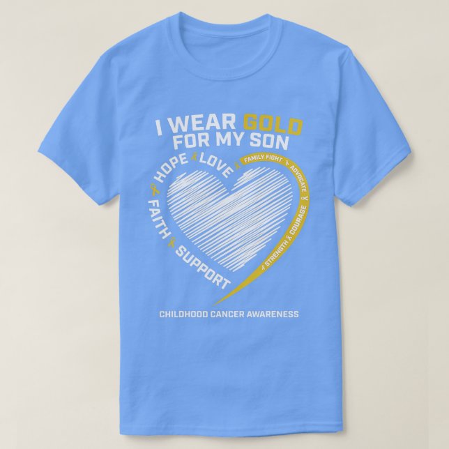 Camiseta Mamá Papá, Yo Llevo Oro Por Mi Hijo. (Diseño del anverso)