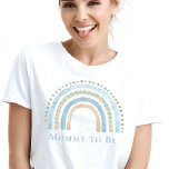 Camiseta Mamá para ser azul boho arcoiris<br><div class="desc">Mamá será la camiseta arcoiris de Boho</div>