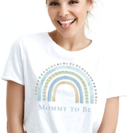 Camiseta Mamá para ser azul boho arcoiris