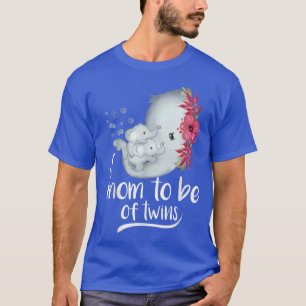 Camiseta Mamá Para Ser De Twins Elephant Baby Shower