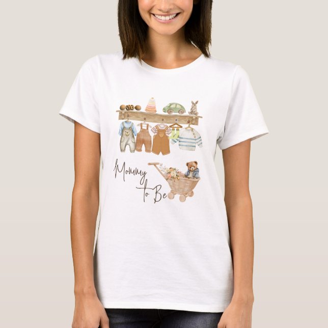Camiseta Mamá para ser enfermera, osito de peluche, ropa de (Anverso)