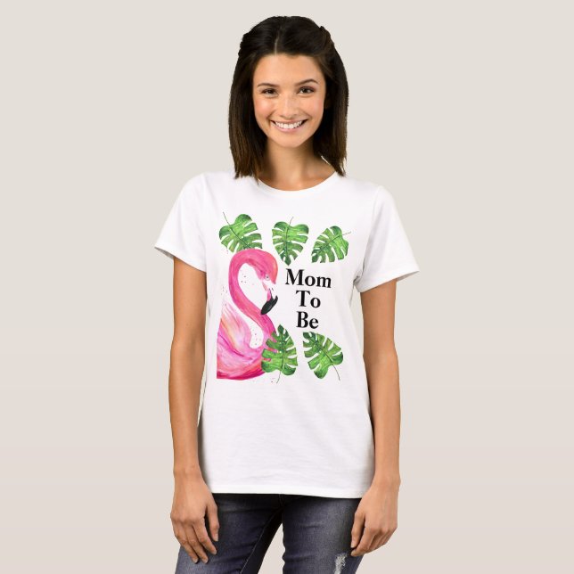 Camiseta Mamá Para Ser Flamingo Tropical Deja Fiesta (Anverso completo)