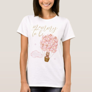 Camiseta Mamá Para Ser Teddy Con Globos Rosados