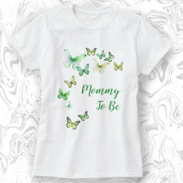 Camiseta Mamá Para Ser Un Pequeño Baby Shower De Mariposa