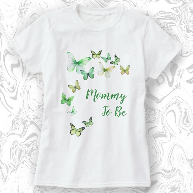 Camiseta Mamá Para Ser Un Pequeño Baby Shower De Mariposa (Subido por el creador)