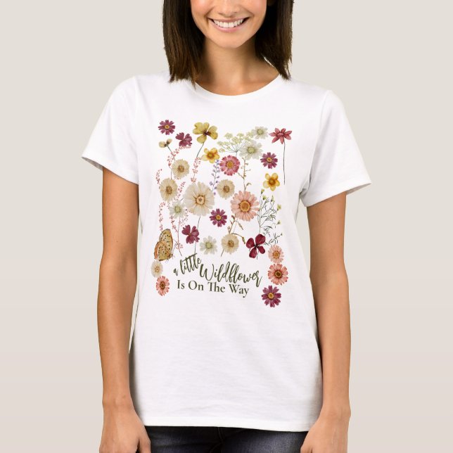 Camiseta Mamá Para Ser Una Pequeña Flor Silvestre (Anverso)
