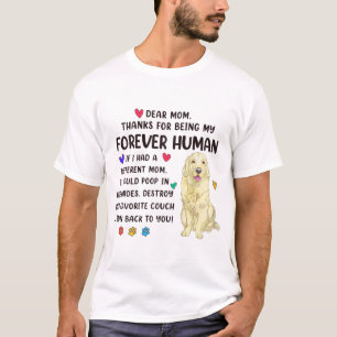 Camiseta Mamá para siempre Crema Humana Golden Retriever Mo