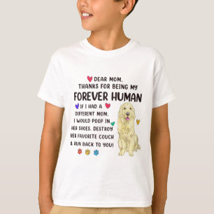Camiseta Mamá para siempre Crema Humana Golden Retriever Mo