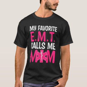 Camiseta Mamá paramédica del Día de la Madre Llama mi EMT f