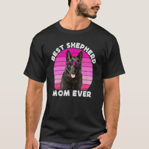 Camiseta Mamá pastor alemán negro para mujeres pastor GSP D