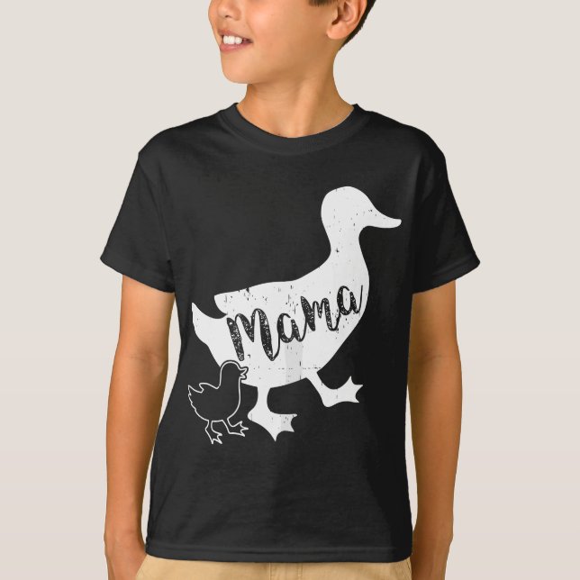 Camiseta Mamá pato y dos ducklings, pato de mamá (Anverso)
