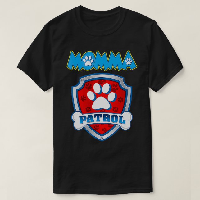 Camiseta Mamá Patrulla Perro Mamá Papá Diablos Graciosos (Diseño del anverso)