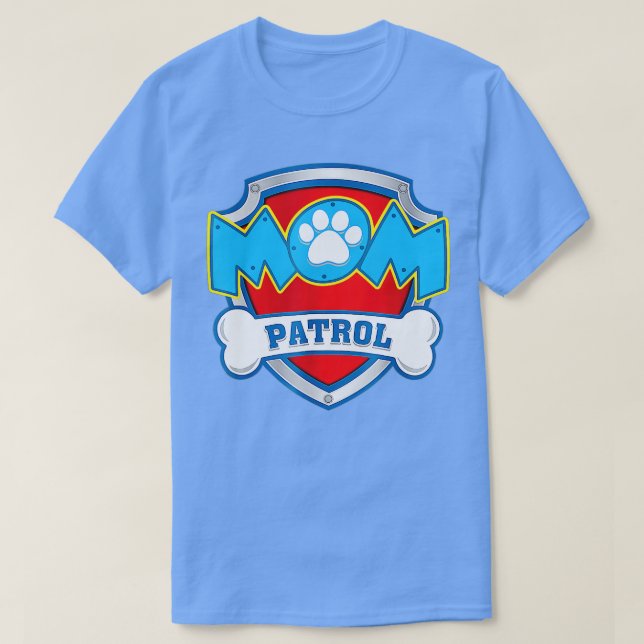 Camiseta Mamá Patrulla Perro Mamá Papá Divertido Regalo Fie (Diseño del anverso)