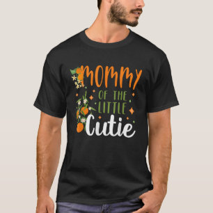 Camiseta Mamá pequeña cuata Naranja de Baby Shower primer c