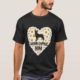 Camiseta Mamá Perra Con Amor Corazón Blanca Daisy Flores Al