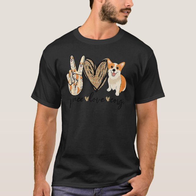 Camiseta Mamá Perra Paz Amor Corgi (Anverso)