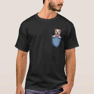 Camiseta Mamá Perrita de Pit Bull de Bolsillo Divertida y L