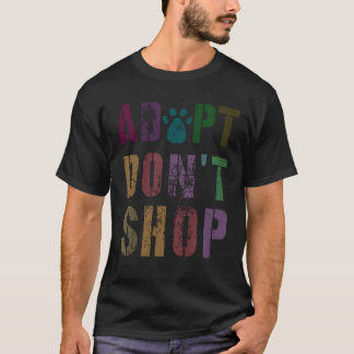Camiseta Mamá Perro Adoptante Vintage No Compres Rescata Re